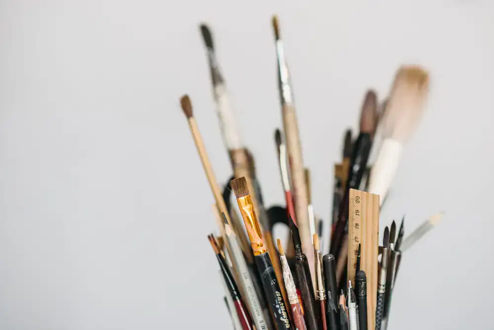 Close up of fine liners and sketching pencils